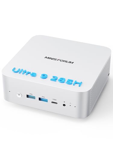 Image of MINISFORUM M1 Pro AI Mini PC Barebone, Intel Core Ultra 9 285H (16C /16T, Up to 5.4Ghz), 99 Tops, Without Storage /OS, 2xUSB4 /HDMI /DP Quad Display, 2.5G LAN, OCuLink, WiFi 7, BT5.4, Arc 140T GPU
