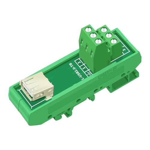 Module U2.0 femelle vers bornier pour rail DIN tableau de distribution