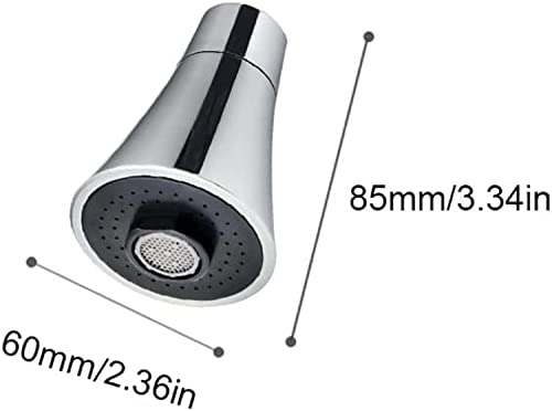Image of 360 Degree ABS Plastic Tap Aerator Saving Sprayer Head Water Swivel Faucet Extender Rotatable Bubbler 2 Modes for Bathroom Kitchen (Short)