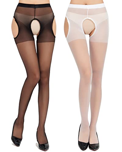 Image of Women's Sexy Shiny Sheer Control Top Tights Silk Stockings Ultra Shimmery High Waist Pantyhose