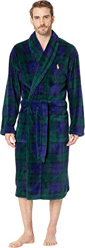 Image of POLO RALPH LAUREN Microfiber Plush Long Sleeve Shawl Collar Robe