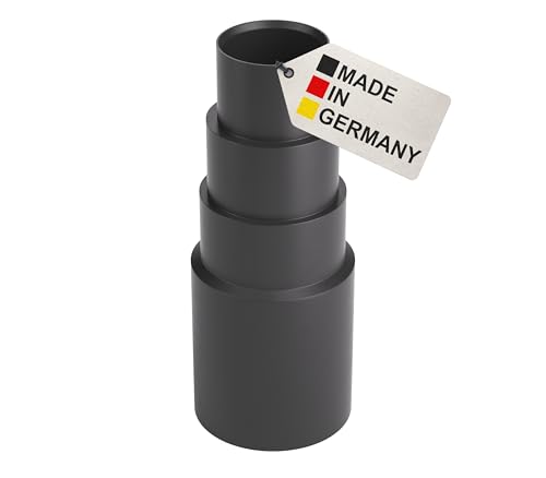BAUHELD 1x Staubsauger-Schlauch Aufsatz [Made in Germany] - Adapter für Staubsauger-Düse aus stabilem PVC-Gummi - Reduzierstück für Kärcher Parkside Bosch Makita Festool Eibenstock - Schwarz