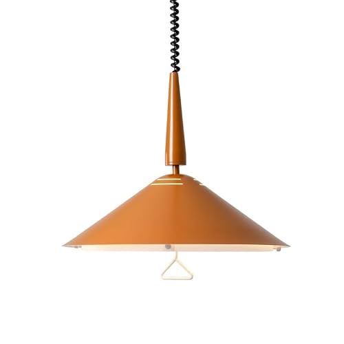 JUSKAQZYI Retractable Cord Dining Room Pendant Lights Fixture Cone Shape Kitchen Island Chandelier Vintage Hanging Lamp Ceiling Lights