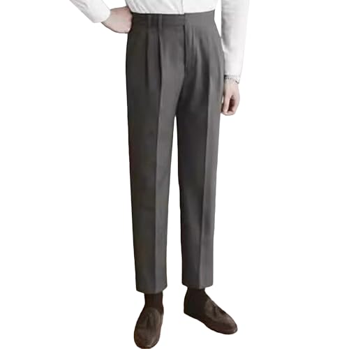 Men's Business Stylish Dress Pants Summer Casual Suit Pants Solid Color Comfortable Work Pants​