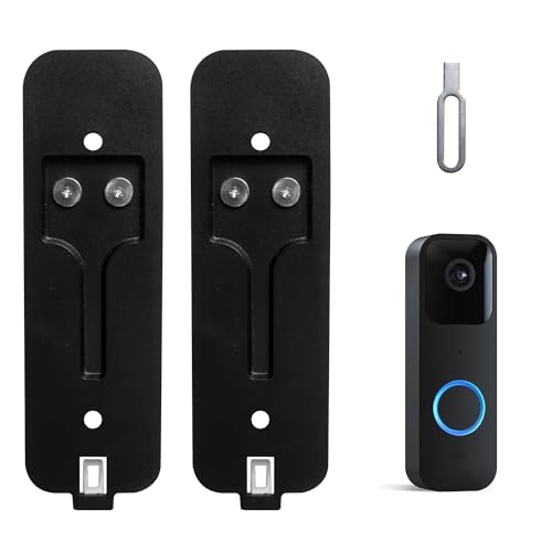 Blink Doorbell Back Plate Upgrade Blink Doorbell Backplate Replacement Blink Doorbell Mount Blink Doorbell Accessories Blink Doorbell Mounting Plate with Blink Key (2 Pack Black)