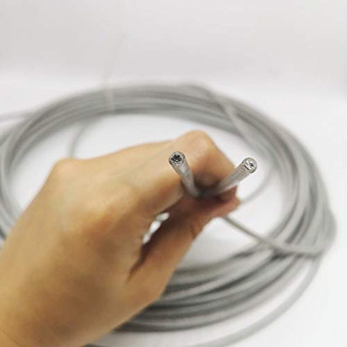 Fune Acciaio 1,5 Millimetri 50M / 100M, 7X7 304 Acciaio Inossidabile Fune Metallica con Rivestimento in PVC Morbida Pesca Rivestito Cavo Clothesline trazione a Fune (Specification : 1.5mm 100M)
