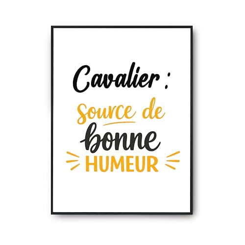Affiche Cavalier poster source de bonne humeur pour une décoration murale joyeuse