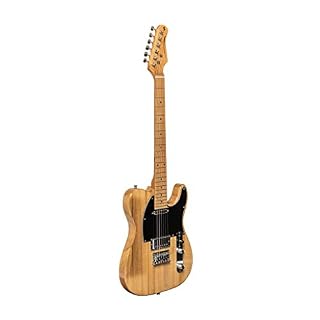 Stagg SET-PLUS NAT – Guitare électrique Vintage série »T »- plus – Naturelle - Les Beatles, Paul McCartney, John Lennon, RIngo Starr, George Harrison