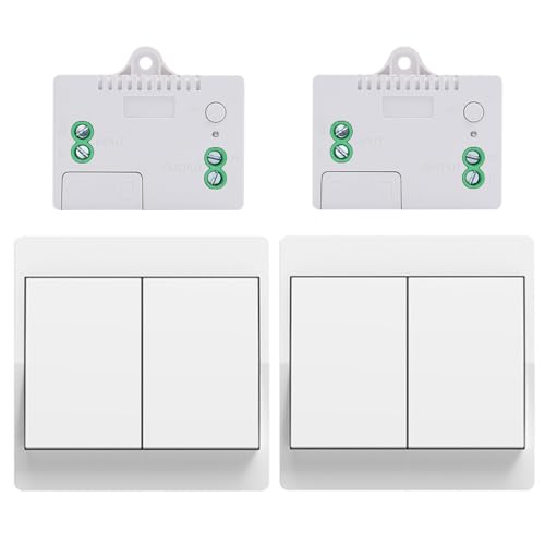 Cerhot 220v interruptor inalambrico autoalimentado cinetico interruptores inalambricos sin bateria rf interruptor remoto pulsador inalambrico conmutador luz inalambrico para iluminacion del hogar