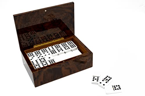 Juego de dominó luxury jumbo en estuche de madera miniatura 2