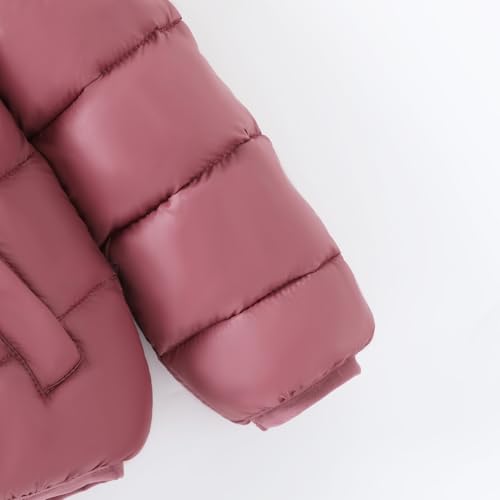 HILEELANG Kids Boy Girl Winter Hodded Puffer Color Block Jackets Coats Light Weight Padded Outerwear4