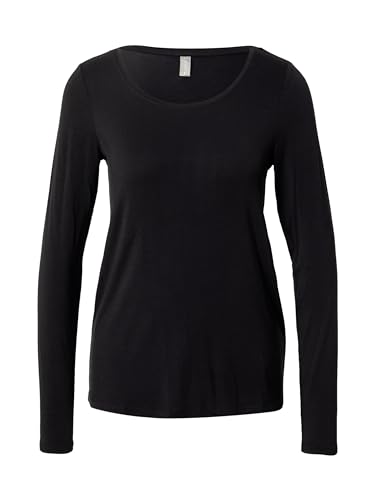 Culture Damen Norah T-Shirt LS Langarmshirt, per Pack Schwarz (Black 5100199), Medium (Herstellergröße: Medium)