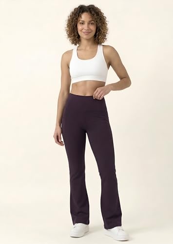 Image of Rock Paper Scissors Premium Flare Gym Pants High Waist Stretchable Flared Leggings with Pockets Gym wear /Active Wear Tights Yoga Pants Womens Workout Tights Gym Tight Black
