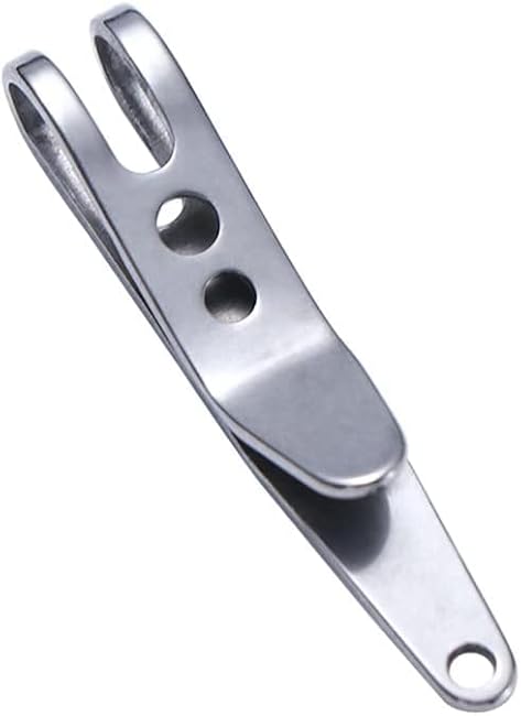 Siver Pocket Bag Suspension Clip Stainless Steel Bag Waist Belt Hanging Clip Mini Metal Key Buckles Portable Pocket Clips Outdoor Gadgets Strength Training Plate Storage Racks