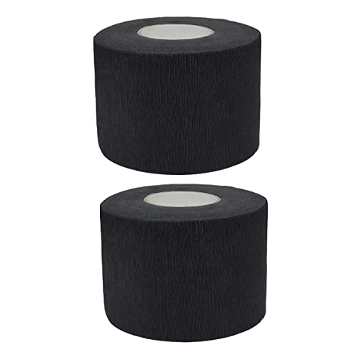2 unids desechables barber cuello tiras impermeable cuello papel tejido rollo para salón corte de pelo estilo colorante negro Cover
