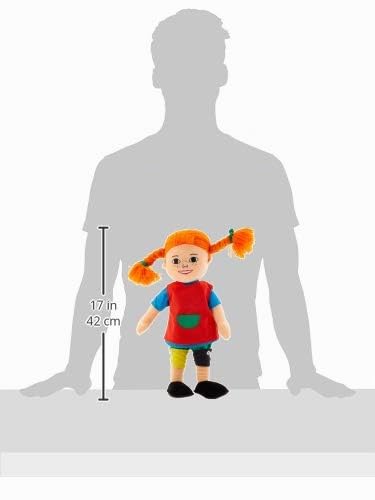 Poupée Pippi Longue 40 Cm – Peluche Douce En Tissu – Dès 10 Mois – Cadeau Baptême
