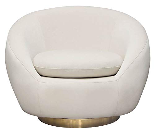 Sillón giratorio peluche crema miniatura 4