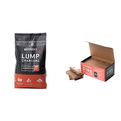 Image of Masterbuilt 16 lb Lump Charcoal + 48 Fire Starters Bundle