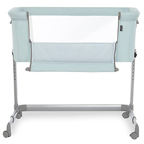 Image of Dream On Me Seashell Bassinet & Bedside Sleeper in Pearl, Lightweight Easy Folding and Height Adjustable Baby Bassinet, Mattress Pad Included, JPMA Certified