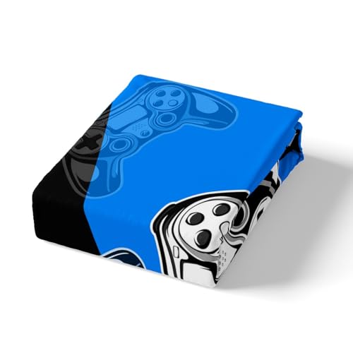 Homewish Gamer Comforter Cover for Boys Black and Blue Gaming Single Bedding Set Kids Video Game Duvet Cover Teens Gamepad Quilt Cover All Season - Image 4