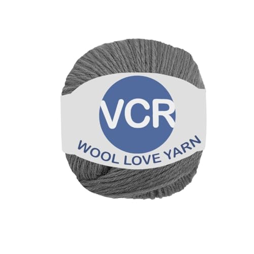 Image of VCR Dark Grey Yarn, 25 Grams Hank, 85 Meters Length, 100% Merino Wool, Pack of 1, Shrink-Resistant Soft, Warm and Premium Wool Yarn for Knitting, Crochet and Craft Projects