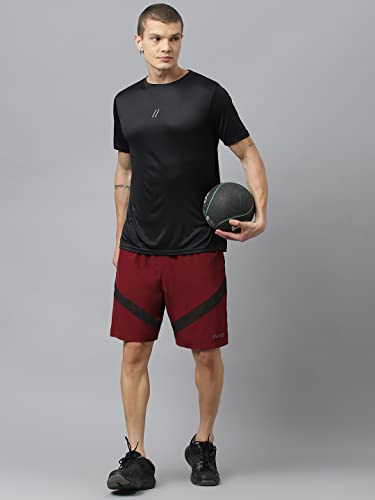Image of ATICX Polyester Shorts for Men - Quick Dry Lightweight with Zipper Pockets - Gym, Running, Jogging, Training Half Pants for Basketball, Swimming, Badminton, Cycling, Football, Outdoor & Home Wear