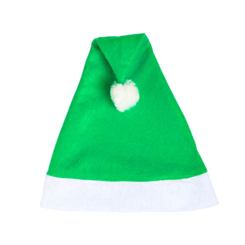 DISOK - Lote de 50 Gorros de Papa Noel Verde - Gorros de Papa Noel para Navidad Muy Baratos, Originales de Colores