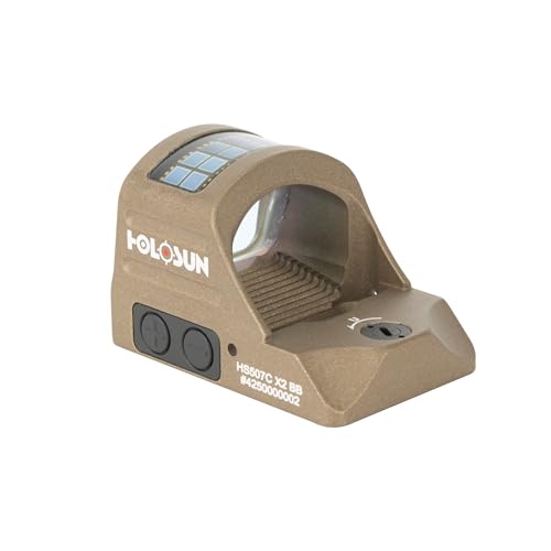 Image of HOLOSUN 407C /507C-X2 Series, 2 MOA Dot, 32 MOA Circle Dot Options, 7075 Aluminum, Open, Solar, Shake Awake, RMR Footprint (Red, Green Reticle) (Black, Burnt Bronze)