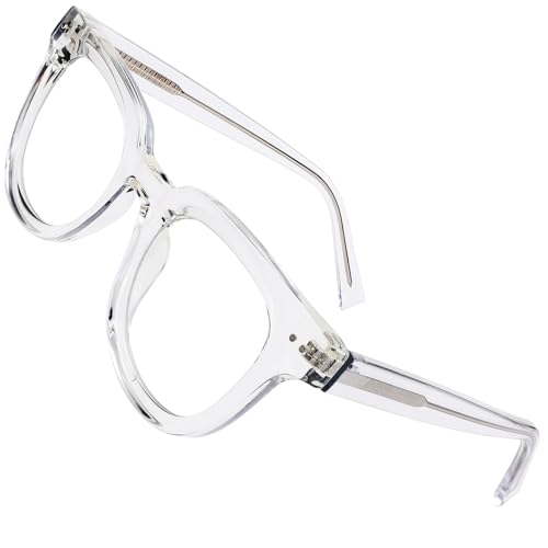 Image of Blue Light Glasses for Woman /Men TR90 Computer Eyeglasses with Anti Eyestrain & UV Glare (Transparent)