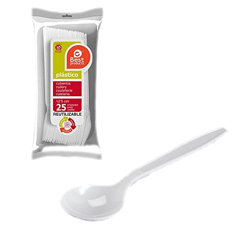 Générique Best Products - 25 Petites CUILLÈRES 12.5CM Blanc