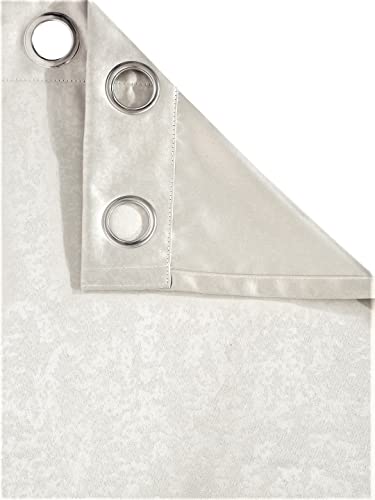 Image of Home Sizzler 2 Pieces Blackout Textured Eyelet Polyester Long Door Curtains - 9 Feet, Cream