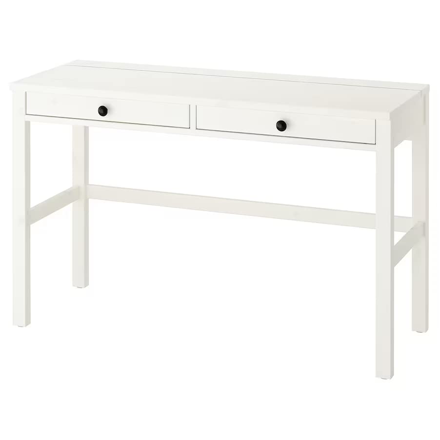 Image of HEMNES Desk with 2 Drawers, White Stain, 120x47 cm (47 1 /4x18 1 /2 inch)