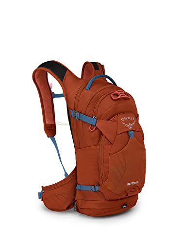 Osprey Raptor Mochila masculina de ciclismo 14L com reservatório hidráulica, laranja Firestarter, tamanho único