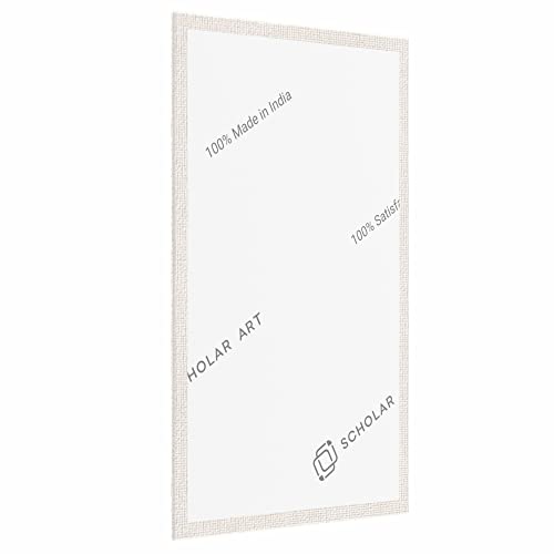 Image of Scholar Art Hobby Series 04 Oz (230 GSM) 100% Cotton Canvas Panel Board for Painting (White Blank Canvas Boards for Acrylic Paint, Oil Paint, Wet & Dry Media) | 04 inchx06 inch (10x15 cm), Pack of 12