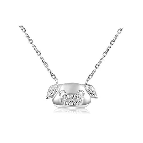 Collier cochon argent 925 HJMMHX, un bijou hypoallergénique anti-ternissement qui dure