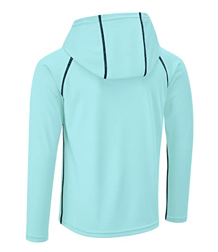 Image of Youth UPF50+ Sun Shirts Rashguard Quick Dry Long Sleeve Hoodies T-shirts for Workout Thumbholes
