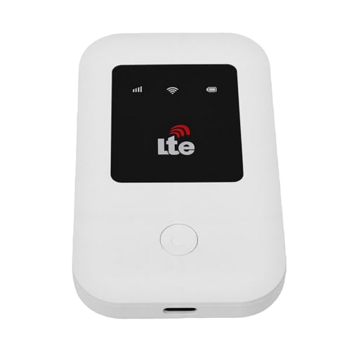 Rengue Enrutador Portátil 4G LTE, Punto de Acceso WiFi Móvil ABS de 300 Mbps con Batería de 2100 MAh, Tarjeta SIM Multidispositivo Plug and Play Internet para Familias, Personas Mayores, Viajes,