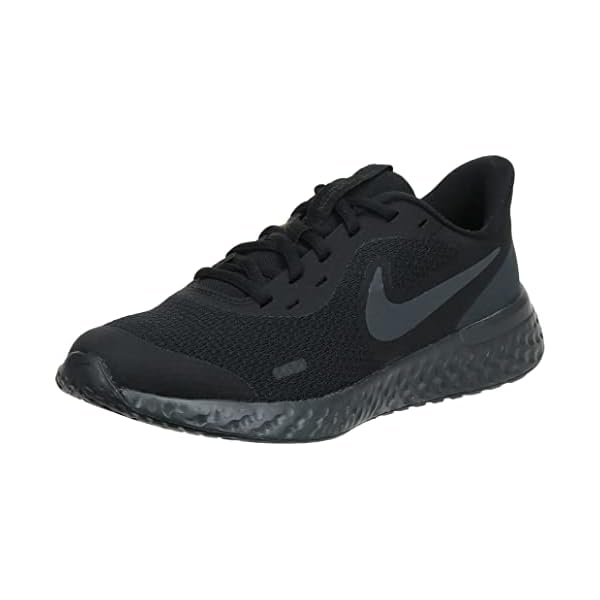 Nike Unisex-Kid's Revolution 5 Grade School Running Shoe, Black/Black-Anthracite, 5Y Regular US Big Kid