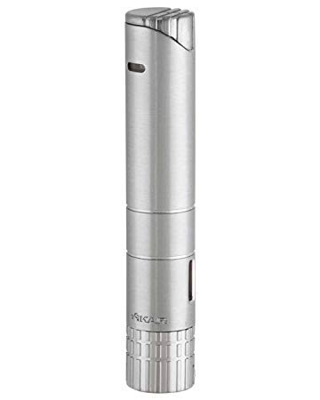 Xikar Turrim Briquet jet unique argenté avec archet de dégustation