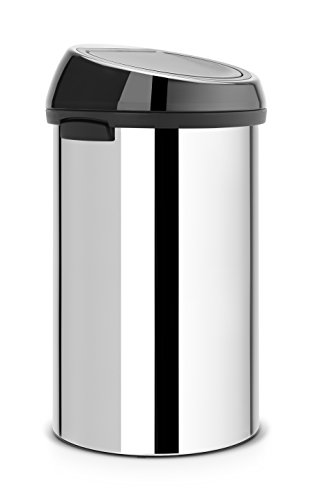 Cubo de basura de apertura automática Brabantia Touch 60L acero brillante 4