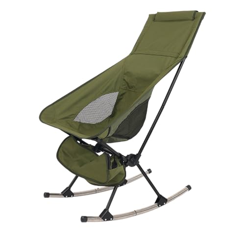 Silla plegable – Balancín de picnic con respaldo alto, tejido Oxford de malla transpirable, asiento oscilante para camping al aire libre | apto para viajes, plegable, para camping, balancín