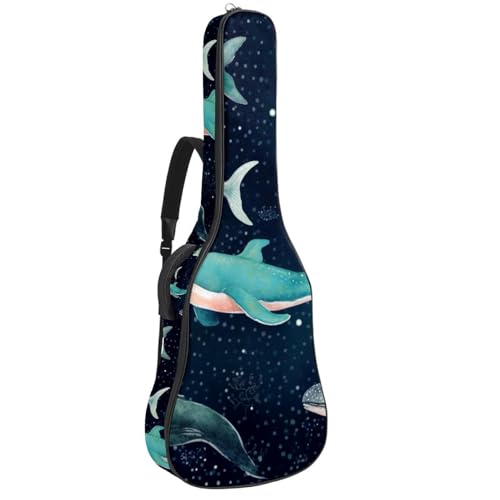 Sac pour guitare acoustique Blue Ocean Whales étanche avec bandoulière