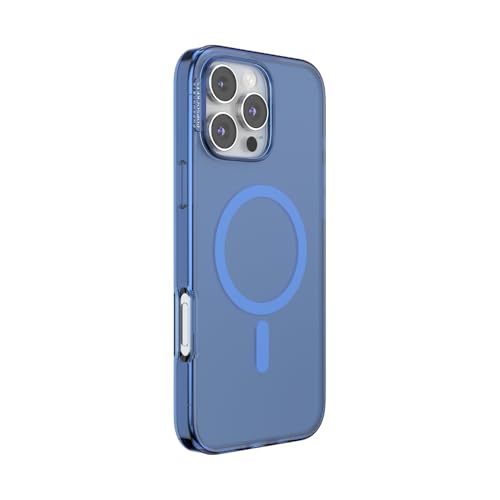 Image of PopSockets iPhone 16 Pro Max Case Compatible with MagSafe, Phone Case for iPhone 16 Pro Max, Wireless Charging Compatible, Case Only - Vermeer Blue