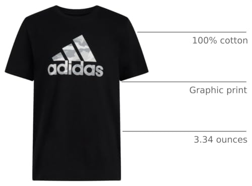 Image of adidas Boys Short Sleeve Camo Logo Tee