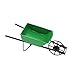 WFZ17 Maison de poupée - Chariot de décoration en métal - Mini brouette - Accessoire de jardin féérique - Vert