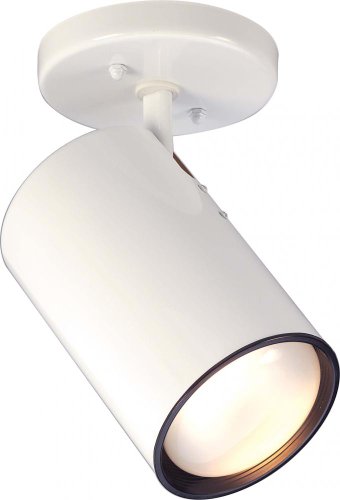 Nuvo Lighting 76/418 One Light Straight Cylinder Lamp, White Finish