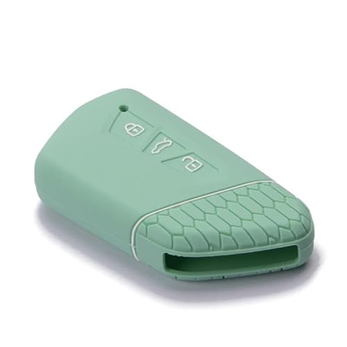 Étui clé en silicone vert pour Golf 8 Mk8 et Skoda Octavia