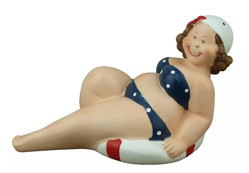 Generisch Deko Figur Mollige Badenixe Dicke Dame Frau im Badeanzug...