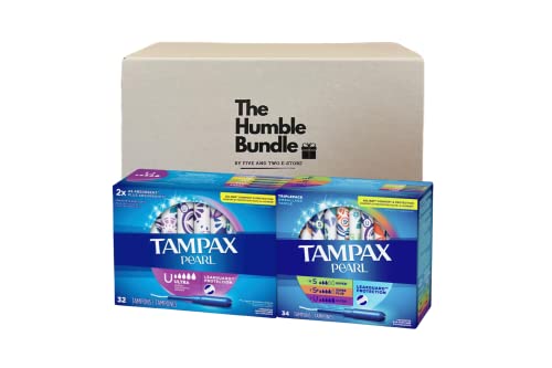 Tampax Pearl Tampons Bundle: Super/Super Plus/ Ultra Absorbency Multipack/ Variety Pack (34 Count) and Ultra Pack (32 Count) Unscented (66 Total Count)