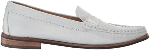 Driver Club USA Unisex Genuine Leather Boys/Girls Casual Comfort Slip On Moccasin Penny Loafer Driving Style, silver/white holograph 13 M US Little Kid | Image 5